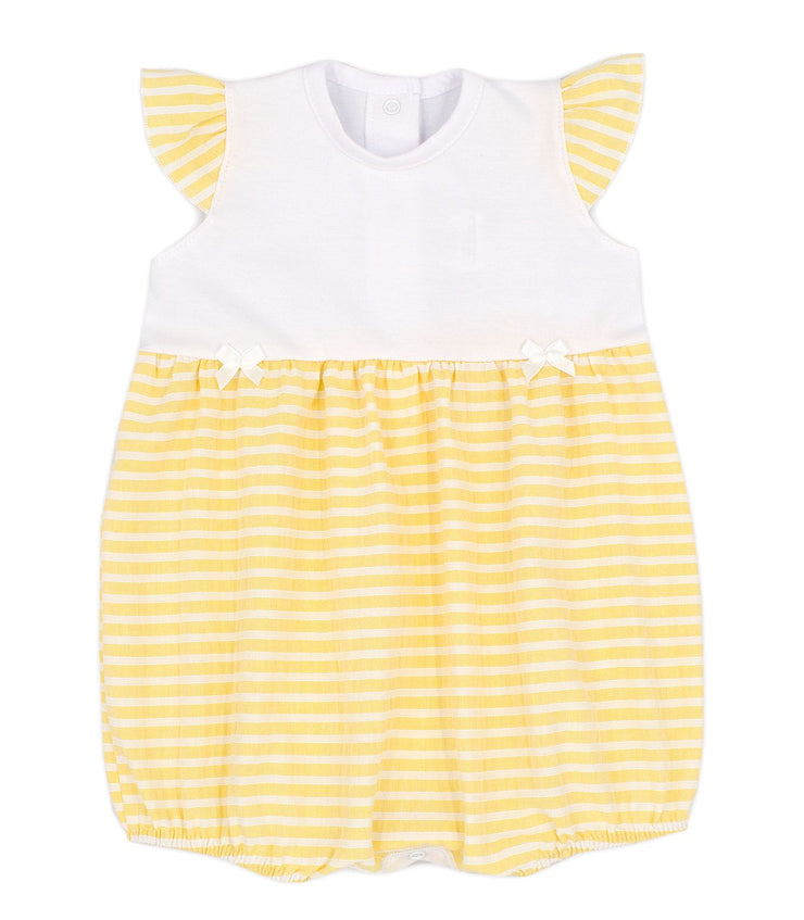 White & Lemon Spanish Romper