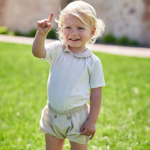 Rapife White & Beige Bodysuit & Jam Pants Set 2