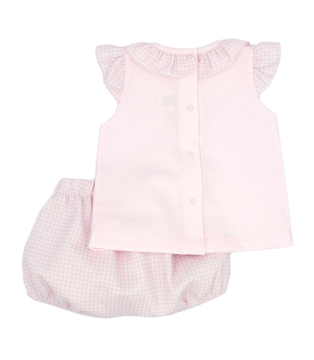 Pink Gingham Top & Bloomers Set Back